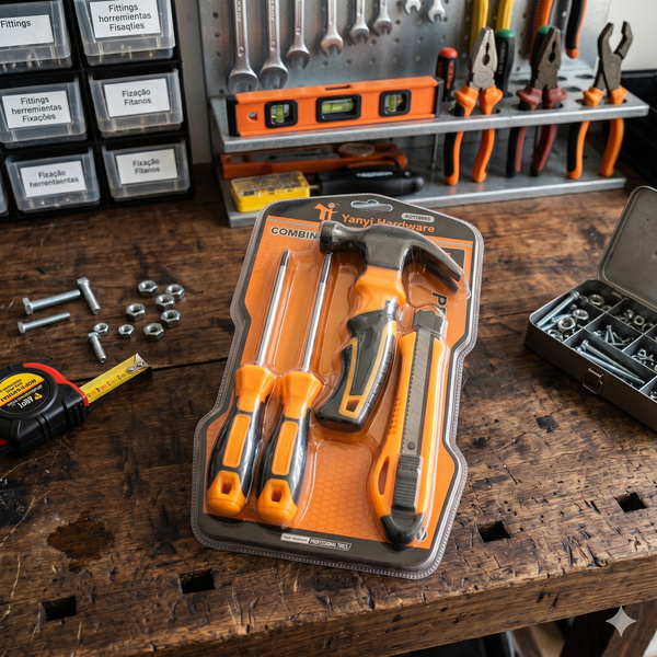 Hardware 4-Piece Household Tool Combo Set