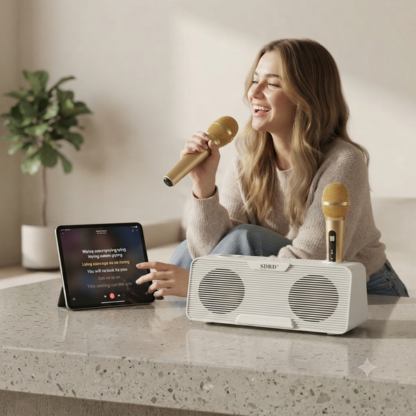 Mini Karaoke Speaker with 2 Microphones
