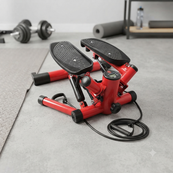 Heavy Duty Mini Fitness Twist Stepper with Arm Exercise Resistance