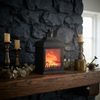 Antique Warming LED Fireplace Lantern Large