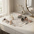 Seven-Piece Storage Box Set displayed on a vanity, organizing beauty products and accessories.
