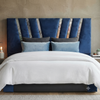Stylish Modern Headboard with Unique Fan-Panel Design