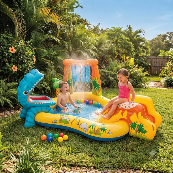 Dinosaur Inflatable Pool Play Center