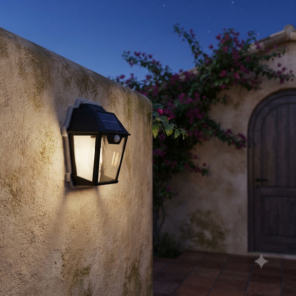 Waterproof Outdoor Solar Infrared Sensor Wall Lamp