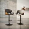 Modern Swivel Bar Chair with Upholstered Seat