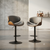 Modern Swivel Bar Chair with Upholstered Seat