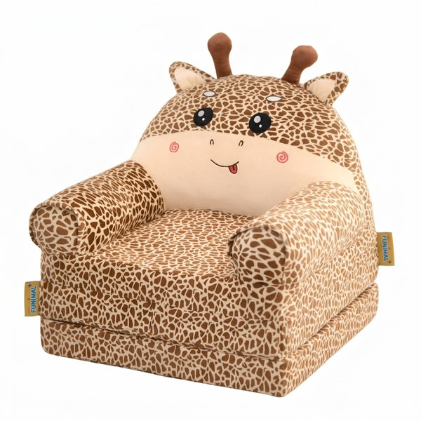 Childrens Animal Sofa Chair with playful giraffe design, perfect for reading and relaxing for little ones.