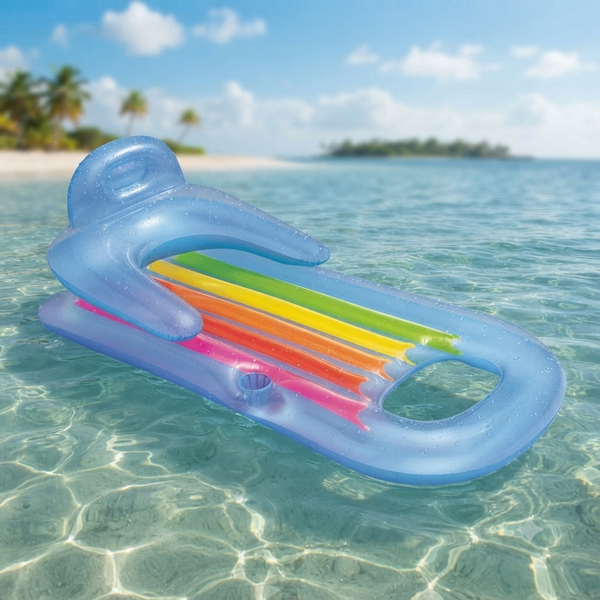 Colorful Inflatable Sea Mattress with Backrest