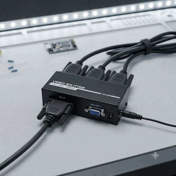 4 Port 200MHz VGA Splitter (1920 x1440)