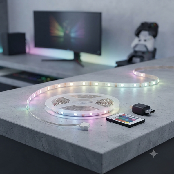 10m RGB USB LED Strip Light with Remote Control