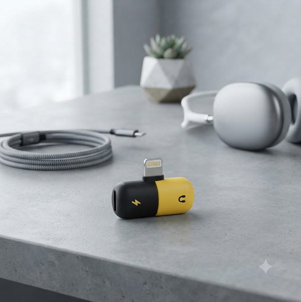2 in 1 Lightning Splitter Adapter