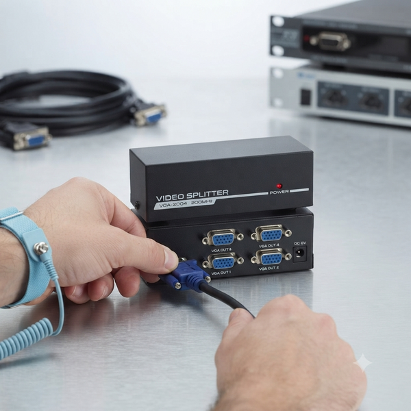 4 Port 200MHz VGA Splitter (1920 x1440)