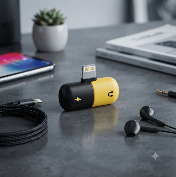 2 in 1 Lightning Splitter Adapter