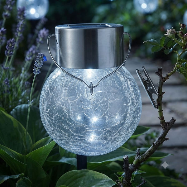 Cracked Glass Solar LED Light