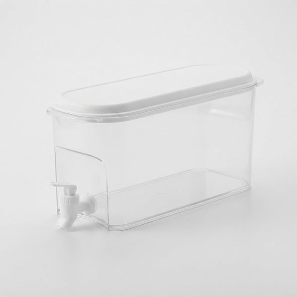 3.5L Beverage Dispenser with Tap and Lid featuring clear container and front tap for easy dispensing.