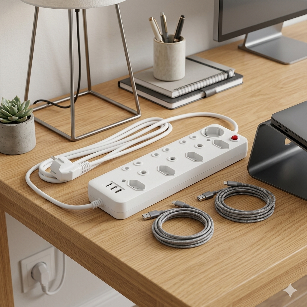 エクササイズグッズ EXPAD Powerbelt L 8-Way Multi-Plug Extension Lead with USB Ports – Perfect Dealz