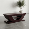 Modern Wooden Coffee Table with Open Shelf