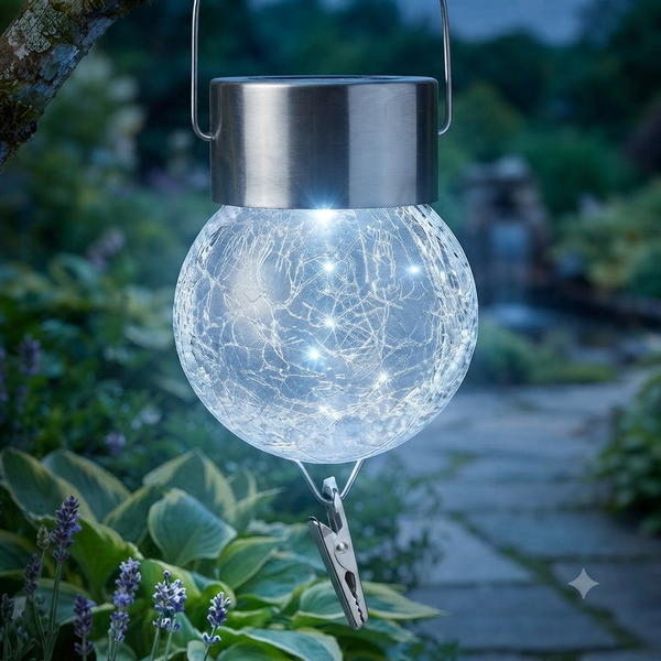 Cracked Glass Solar LED Light