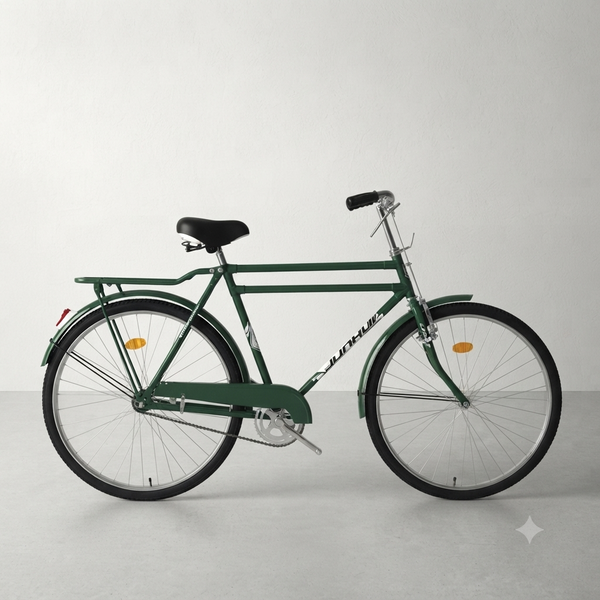 Classic 26-Inch Steel City Bicycle with Rear Carrier