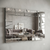 Geometric Mosaic Wall Mirror with Decorative Beveled Frame