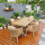 8-Seater Outdoor Patio Dining Set with Cushioned Chairs