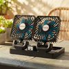 Desktop Rotatable Double Solar Charging Fan