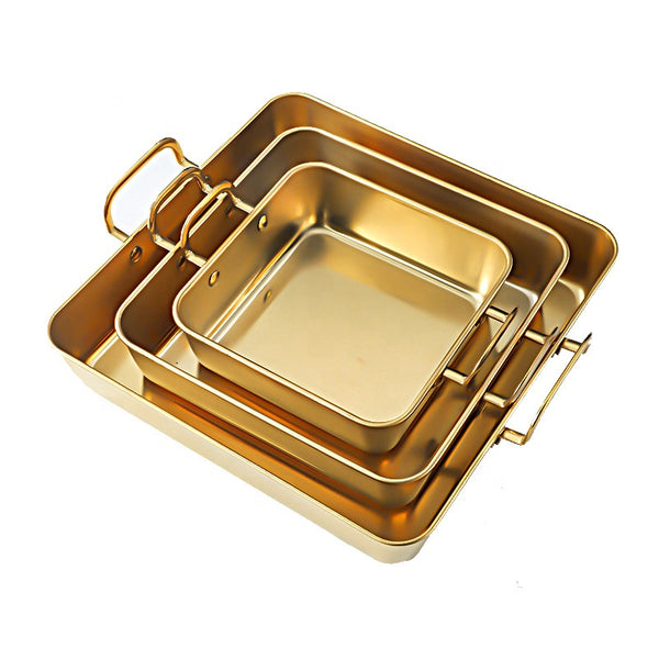 Perfect Dealz Gold Stainless Steel Multipurpose Serving & Baking Tray