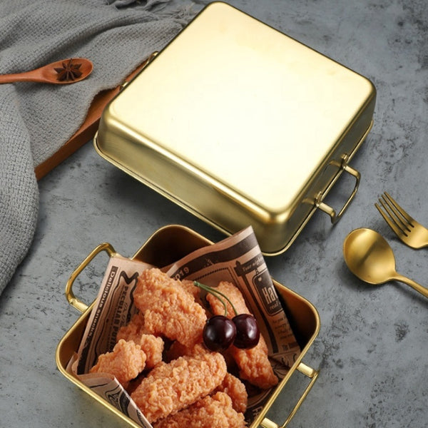 Perfect Dealz Gold Stainless Steel Multipurpose Serving & Baking Tray
