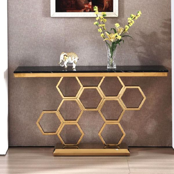 Golden Honeycomb Console