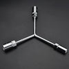 Chrome Vanadium Y-Type Wrench Spanner Set on a dark background showcasing its three-way design.