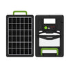 IP65 LED Portable Mini Solar Panel Light with solar cells and USB charging port for outdoor use.