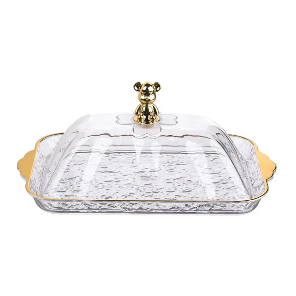 Cake Plate with Dome Cover Dessert Display Tray