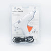 High Quality Adjustable Temperature Hot Melt Glue Gun in packaging with cord.