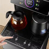 Tea Bar Hot & Cold Automatic Kitchen Beverage Machine with tea pot and control panel displaying temperature settings.