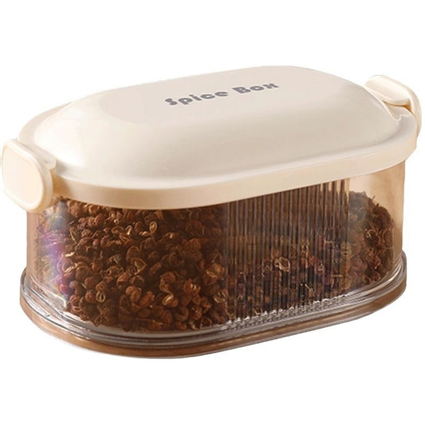3-Tier Stackable Spice and Snack Tower for organized spices and snacks, featuring a sleek design and transparent container.