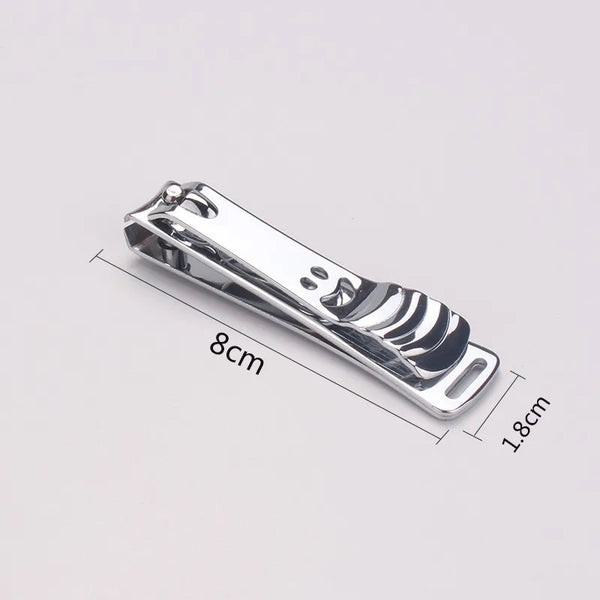 Large Stainless Steel Beauty Nail Clippers displayed on a white background with measurements.