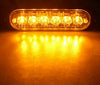 12V LED Traffic Warning Strobe Light Bar featuring bright orange lights for enhanced visibility and safety.