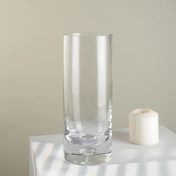 Tall Slim Glass Cylinder Vase for Table Decor