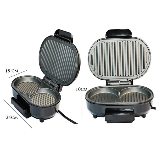 Home Mini Panini Sandwich Machine showing the compact design and grill plates for making sandwiches.