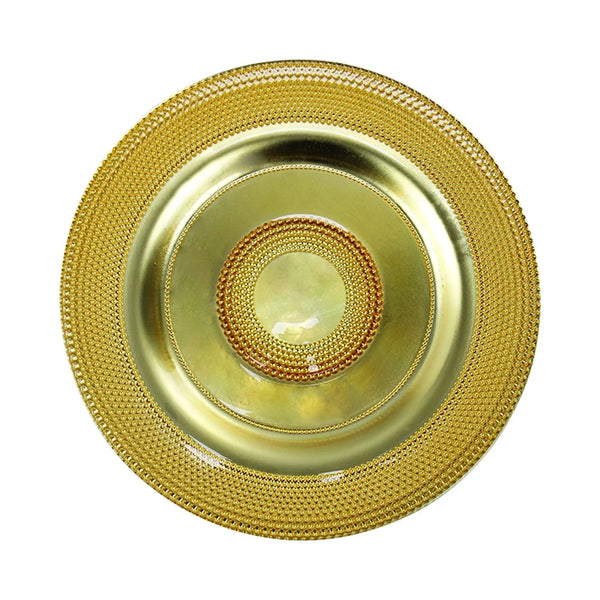 13 Inch Gold Glass Charger Plate