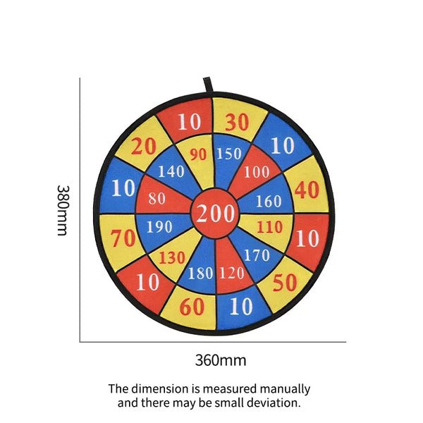 14.2 Inch Safe Sticky Ball Dart Board featuring colorful scoring sections for fun indoor outdoor games.