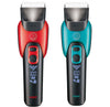 V-208 Rechargeable Professional Pet Hair Clipper in red and teal, featuring LED display for easy grooming.