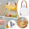 Glass Beverage Dispenser with Faucet showcasing drinks, stainless steel tap, and stylish design for gatherings.