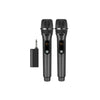 2.4G Dynamic Performance Wireless Microphone set with dual handheld mics and receiver for clear audio recording.