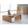 20M Modern Luxury Executive CEO Desk with ergonomic chair and storage cabinet in a modern office setting.