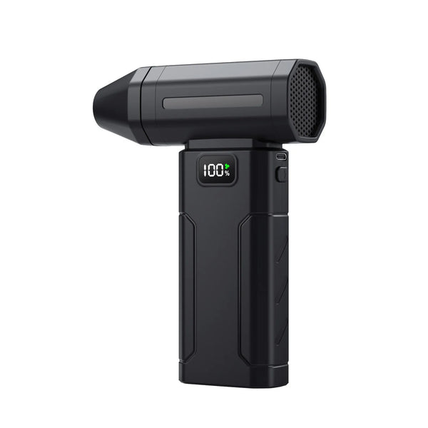 Portable Mini Turbo Handheld Fan with Digital Display designed for personal cooling.
