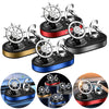 Solar LED Rotating Anchor Car Air Freshener in various colors, featuring a stylish anchor and ship wheel design.