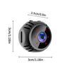High Definition Mini Wireless WiFi Camera with Night Vision, compact size, detailed view, 720P resolution.