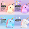 Kids Gifts LED Touch Sensor Baby Night Light demonstrating touch feature with four tap settings for brightness and colors.