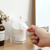 4Acrylic Cotton Swab Storage Jar with Lid Clear Organizer
